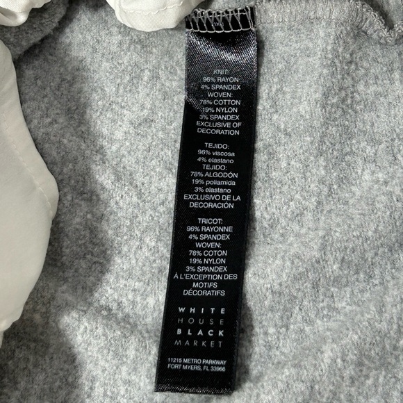 WHBM Long Sleeve Lace Up Sweatshirt with Faux Layer Shirt, Women’s size XS - Picture 10 of 10